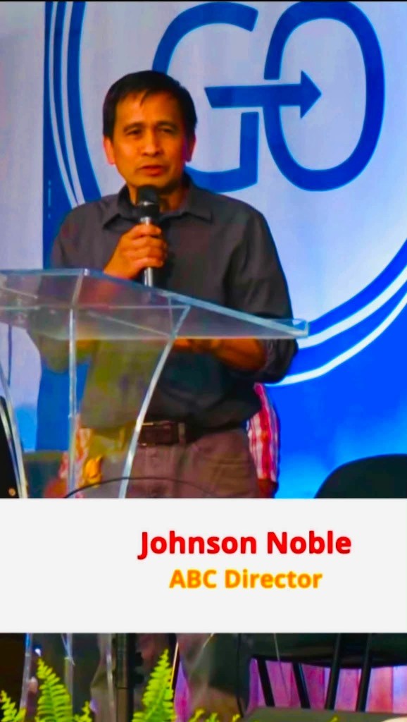 Johnson T. Noble, ABC Director, speaking at a pulpit